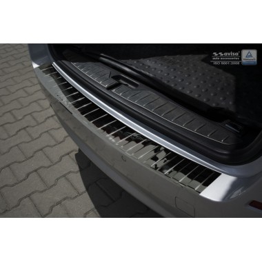 Накладка на задний бампер (черный глянец) BMW 5 F11 Touring (2010-) бренд – Avisa главное фото